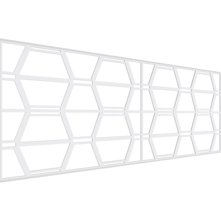 Ekena Millwork Set of Four Panels for 94 1/2"W x 36 1/4"H Greeley Fretwork Wainscot Wall Paneling WPKP18X01X47GLY
